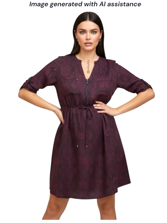 torrid Dresses & Skirts - Torrid 3X purple zip front brushed dress